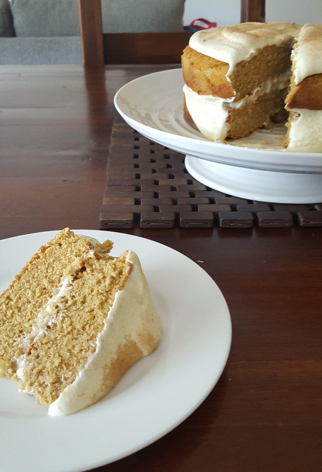 Turmeric & Raw Honey Chai Cake with Ginger & Honey Cream