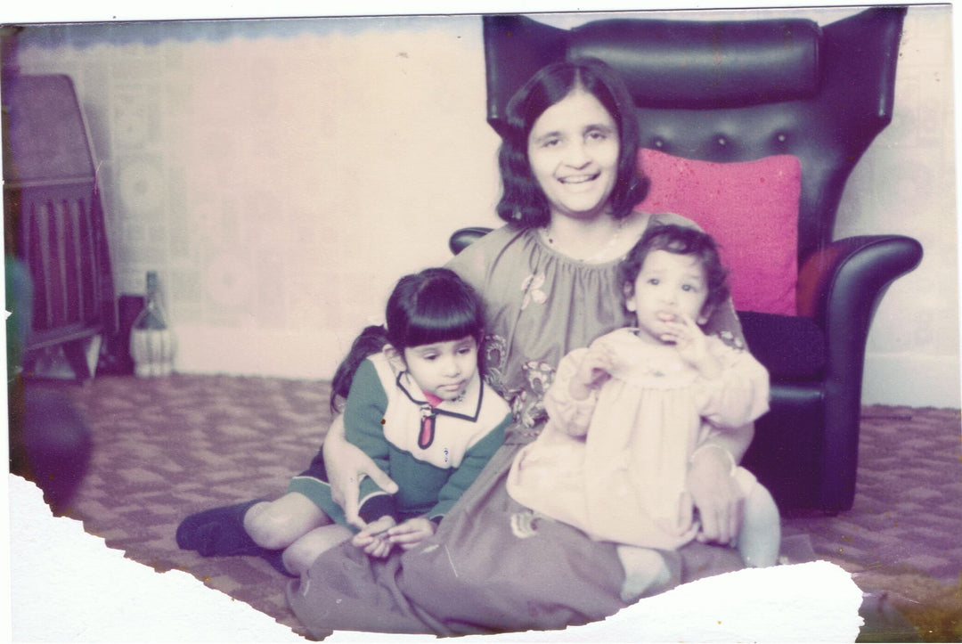 Fatema with her mum and sister